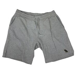October's Very Own Shorts Medium Grey OVO Embroidered Owl Cotton Sweat Shorts